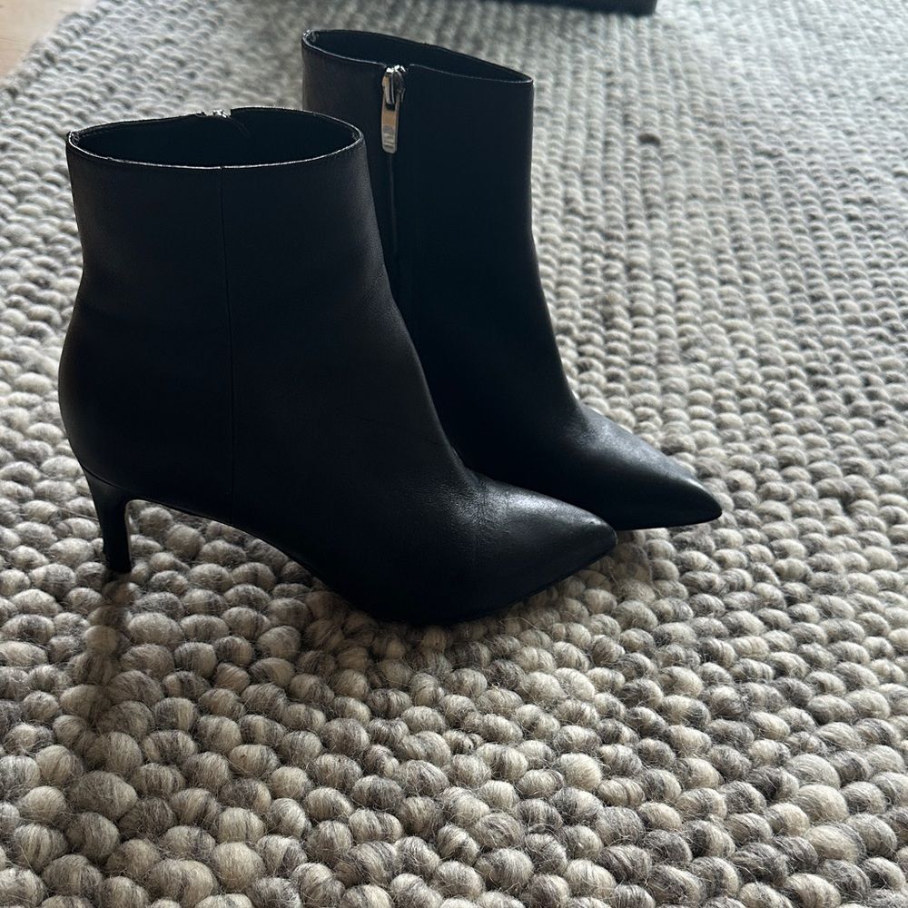 Nine West Black Pointed Toe Ankle Boots - Women